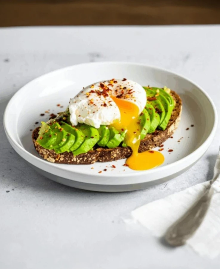 tostadas con aguacate y huevo poché